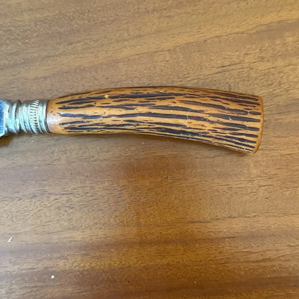 Vintage E.‎ Parker & Sons Sheffield England Carving Knife – Faux Stag Handle